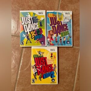 Lot Of Nintendo Wii Video Games - Just Dance 2, Just Dance Kids